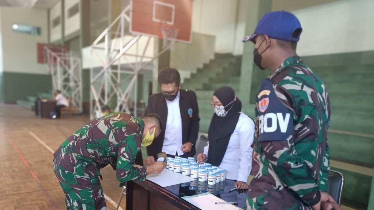 Dinas Jasmani Angkatan Darat Gelar Penyuluhan dan Tes Narkoba